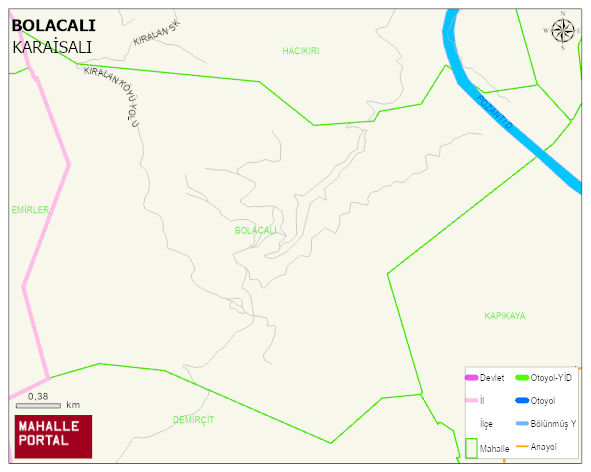 BOLACALI Mahallesi Haritası | İnteraktif Köy ve Mahalle Sınırları