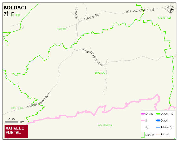 BOLDACI Köyü Haritası | Sayısal Bölge Görünümü