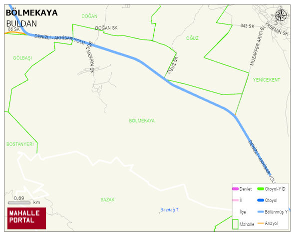BÖLMEKAYA Mahallesi Haritası | Yükselti ve Doğa Özellikleri