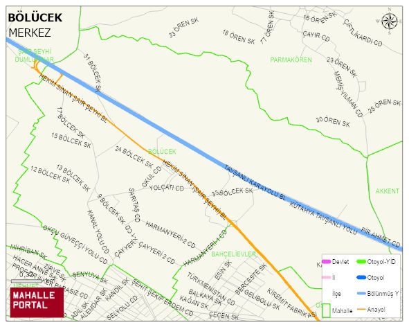 BÖLÜCEK Mahallesi Haritası | Güncel Mahalle ve Köy Haritası