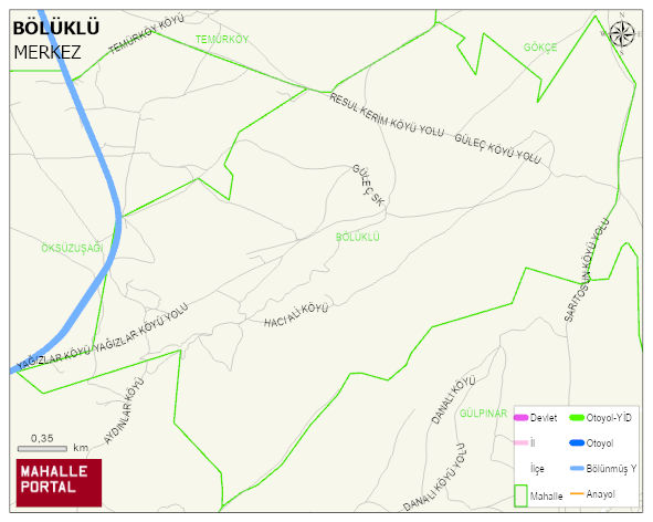 BÖLÜKLÜ Köyü Haritası | İnteraktif Köy ve Mahalle Sınırları