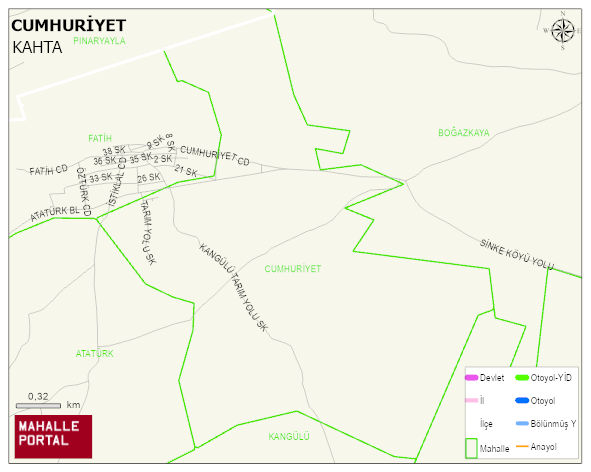 BÖLÜKYAYLA BELDESİ CUMHURİYET Mahallesi Haritası | Detaylı Köy ve Mahalle Görünümü