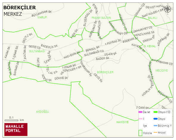 BÖREKÇİLER Mahallesi Haritası | İnteraktif Köy ve Mahalle Sınırları
