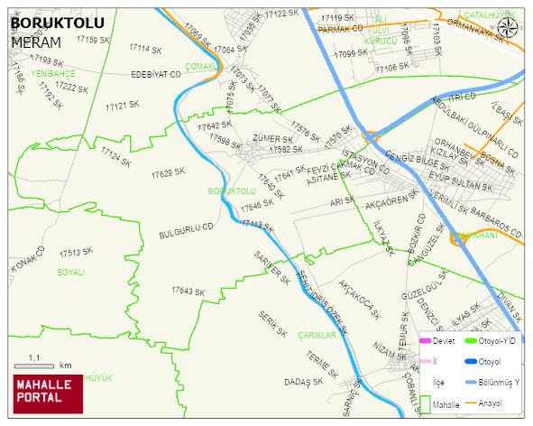 BORUKTOLU Mahallesi Haritası | Mahalle Sokak Haritası