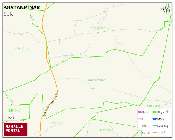 BOSTANPINAR Mahallesi Haritası | Sayısal Bölge Görünümü