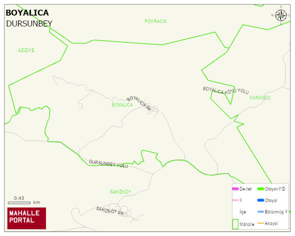 BOYALICA Mahallesi Haritası | Yükselti ve Doğa Özellikleri