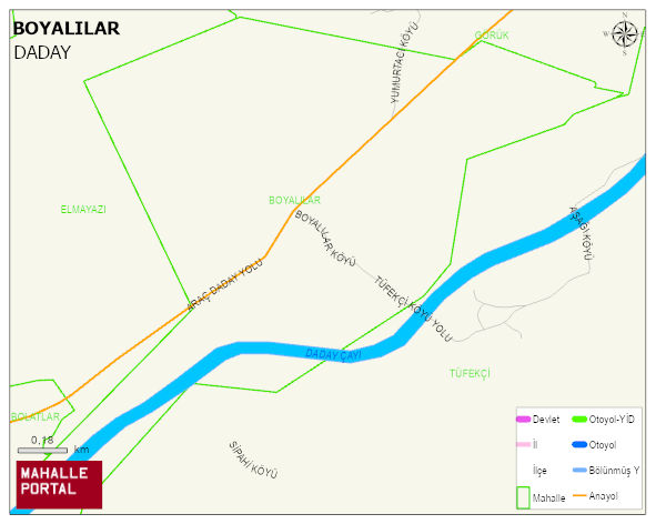 BOYALILAR Köyü Haritası | Mahalle ve Köy Sınırı