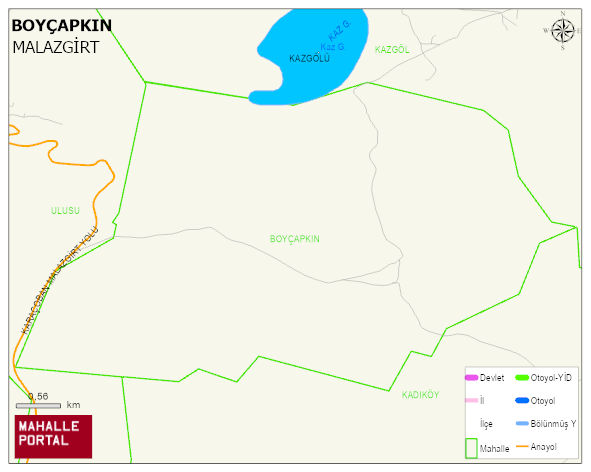 BOYÇAPKIN Köyü Haritası | Sayısal Bölge Görünümü
