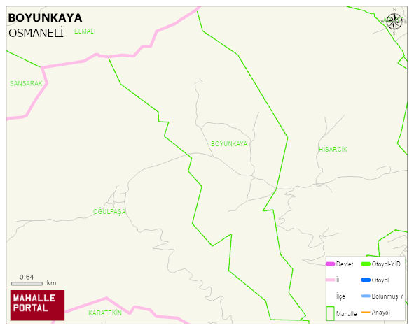 BOYUNKAYA Köyü Haritası | Detaylı Köy ve Mahalle Görünümü