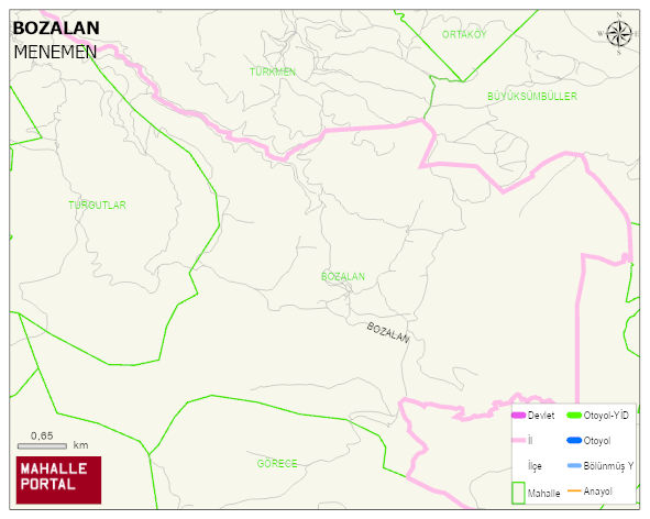 BOZALAN Mahallesi Haritası | Coğrafi Yapı ve Detaylı Haritası