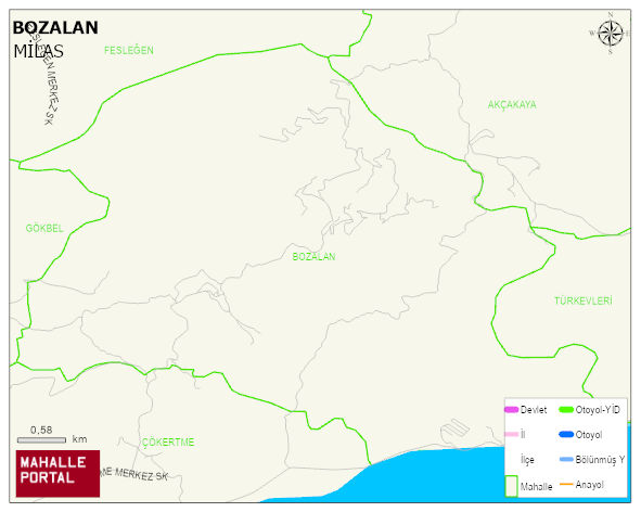 BOZALAN Mahallesi Haritası | Mahalle Sokak Haritası