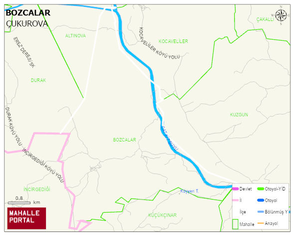 BOZCALAR Mahallesi Haritası | Detaylı Köy ve Mahalle Görünümü
