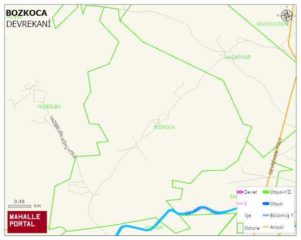 BOZKOCA Köyü Haritası | İnteraktif Köy ve Mahalle Sınırları