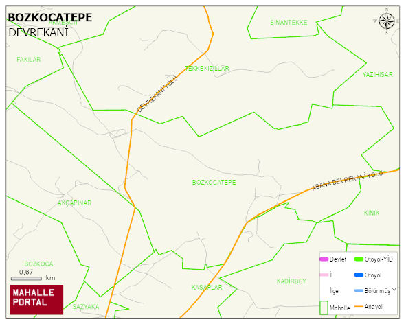 BOZKOCATEPE Köyü Haritası | Mahalle Sokak Haritası