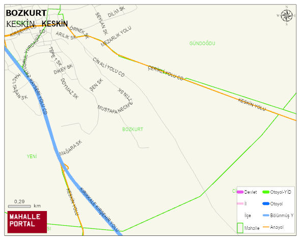 BOZKURT Mahallesi Haritası | Güncel Mahalle ve Köy Haritası