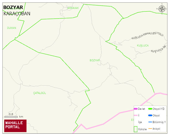 BOZYAR Mahallesi Haritası | Sayısal Bölge Görünümü