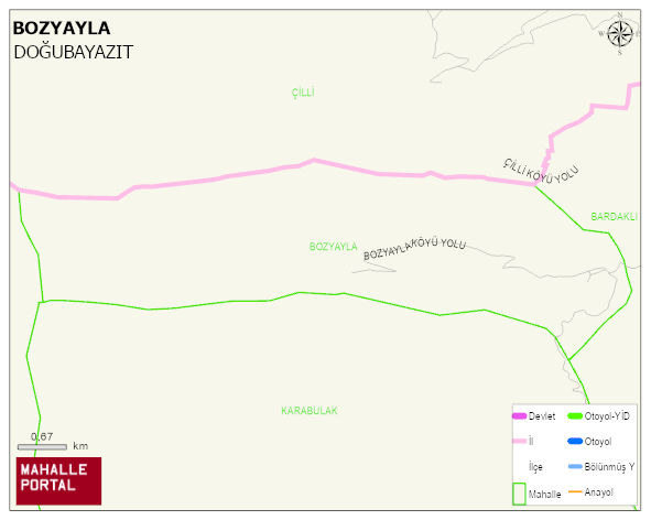 BOZYAYLA Köyü Haritası | İnteraktif Köy ve Mahalle Sınırları