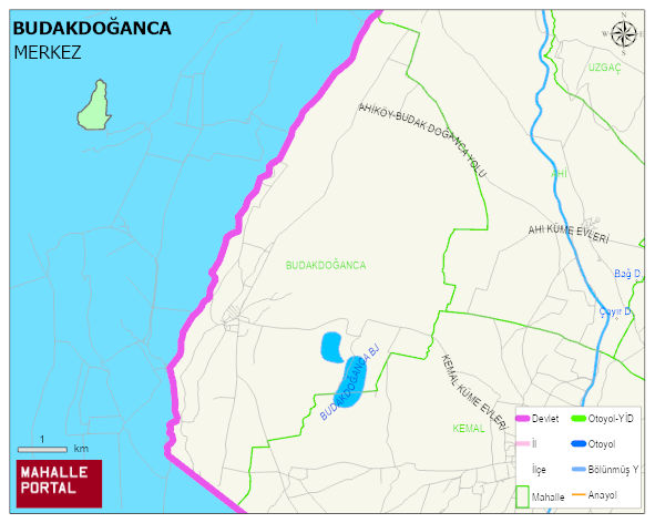 BUDAKDOĞANCA Köyü Haritası | Detaylı Köy ve Mahalle Görünümü