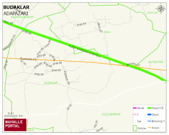 BUDAKLAR Mahallesi Haritası | Coğrafi Yapı ve Detaylı Haritası
