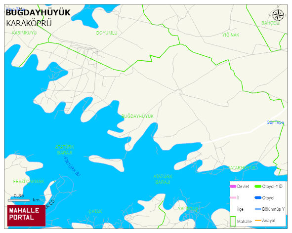 BUĞDAYHÜYÜK Mahallesi Haritası | Detaylı Köy ve Mahalle Görünümü