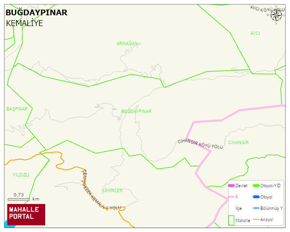 BUĞDAYPINAR Köyü Haritası | Sayısal Bölge Görünümü
