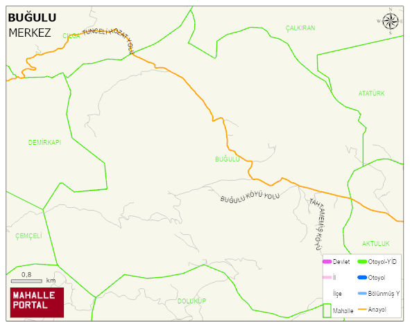BUĞULU Köyü Haritası | Detaylı Köy ve Mahalle Görünümü