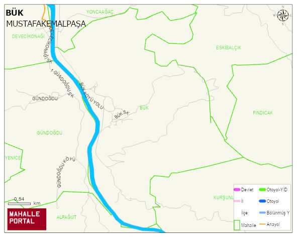 BÜK Mahallesi Haritası | Sayısal Bölge Görünümü