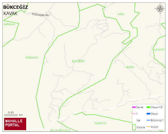 BÜKCEĞİZ Mahallesi Haritası | İnteraktif Köy ve Mahalle Sınırları