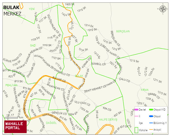 BULAK Mahallesi Haritası | Mahalle ve Köy Sınırı