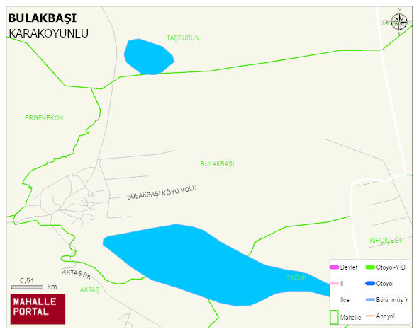 BULAKBAŞI Köyü Haritası | Sayısal Bölge Görünümü