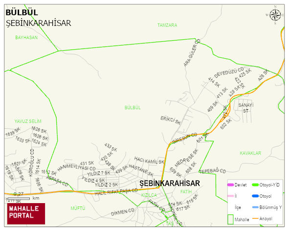 BÜLBÜL Mahallesi Haritası | İnteraktif Köy ve Mahalle Sınırları