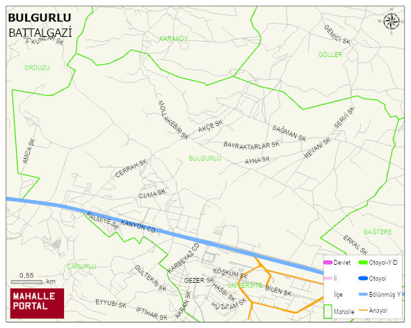 BULGURLU Mahallesi Haritası | Uydu Görüntüsü ve Harita Detayları