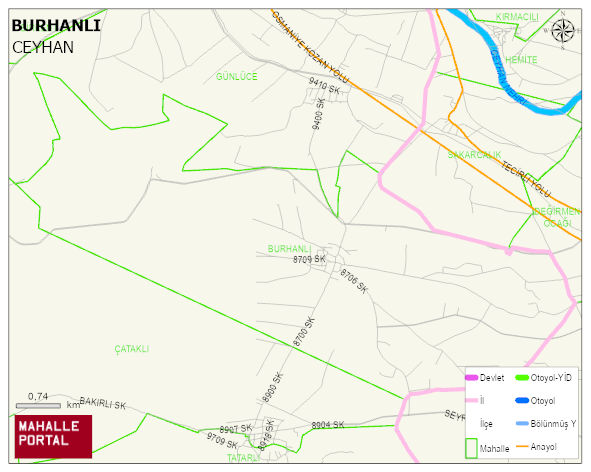 BURHANLI Mahallesi Haritası | Sayısal Bölge Görünümü