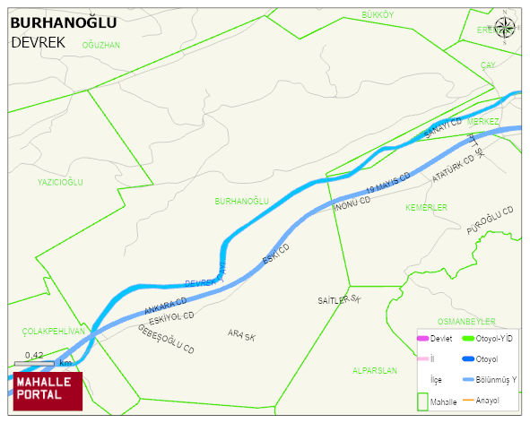 BURHANOĞLU Köyü Haritası | Uydu Görüntüsü ve Harita Detayları