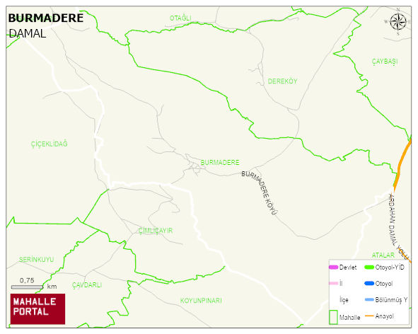 BURMADERE Köyü Haritası | Mahalle Sokak Haritası