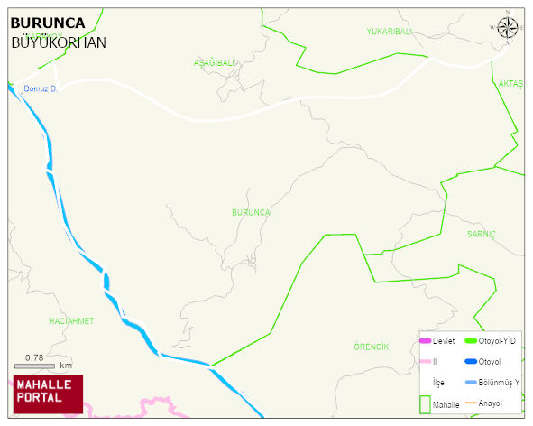 BURUNCA Mahallesi Haritası | Sayısal Bölge Görünümü