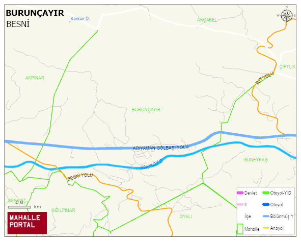 BURUNÇAYIR Köyü Haritası | Dağlar, Ovalar ve Akarsu Bilgileri