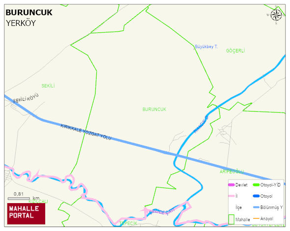BURUNCUK Köyü Haritası | İnteraktif Köy ve Mahalle Sınırları