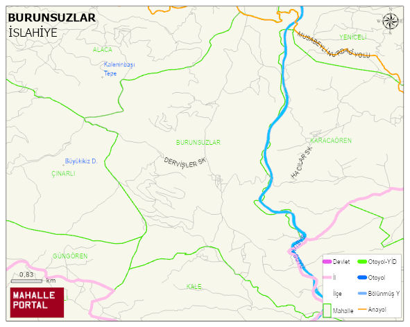 BURUNSUZLAR Mahallesi Haritası | Coğrafi Yapı ve Detaylı Haritası