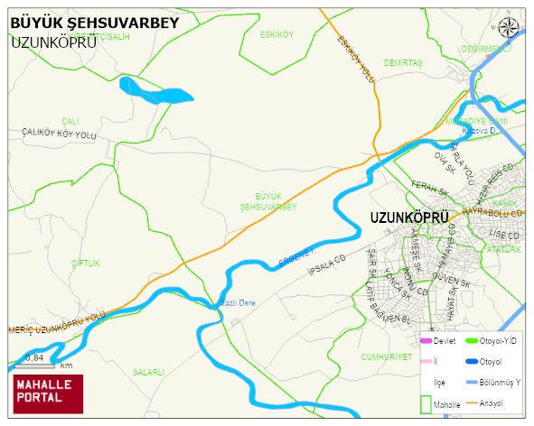 BÜYÜK ŞEHSUVARBEY Mahallesi Haritası | Coğrafi Yapı ve Detaylı Haritası