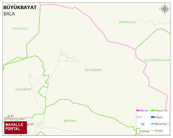 BÜYÜKBAYAT Mahallesi Haritası | Mahalle Sokak Haritası
