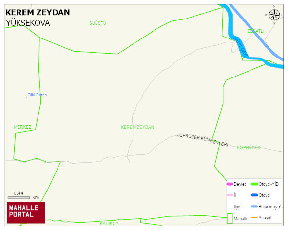 BÜYÜKÇİFTLİK BELDESİ KEREM ZEYDAN Mahallesi Haritası | Dağlar, Ovalar ve Akarsu Bilgileri