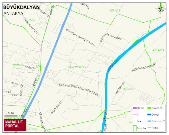 BÜYÜKDALYAN Mahallesi Haritası | Yükselti ve Doğa Özellikleri