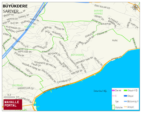 BÜYÜKDERE Mahallesi Haritası | İnteraktif Köy ve Mahalle Sınırları