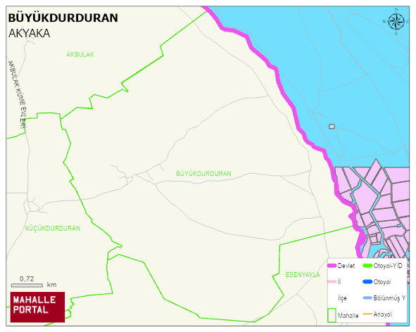 BÜYÜKDURDURAN Köyü Haritası | Mahalle Sokak Haritası