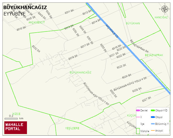 BÜYÜKHANCAĞIZ Mahallesi Haritası | Sayısal Bölge Görünümü