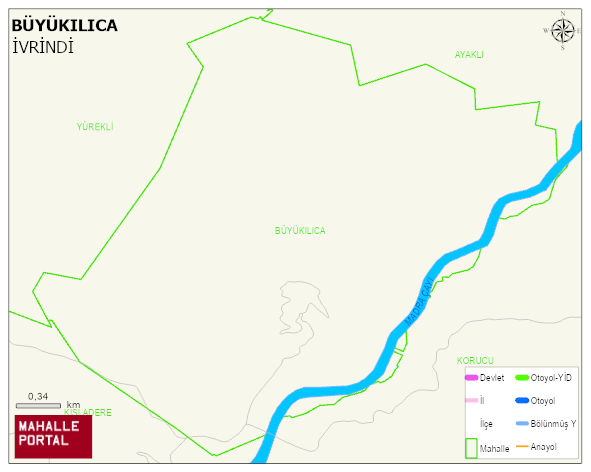 BÜYÜKILICA Mahallesi Haritası | Güncel Mahalle ve Köy Haritası