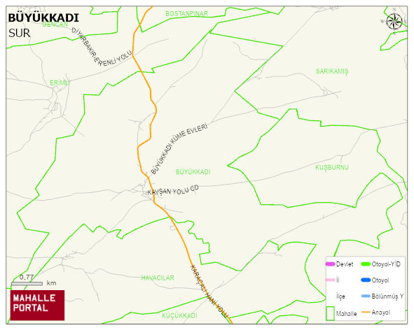 BÜYÜKKADI Mahallesi Haritası | Sayısal Bölge Görünümü