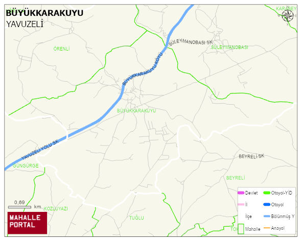 BÜYÜKKARAKUYU Mahallesi Haritası | Coğrafi Yapı ve Detaylı Haritası