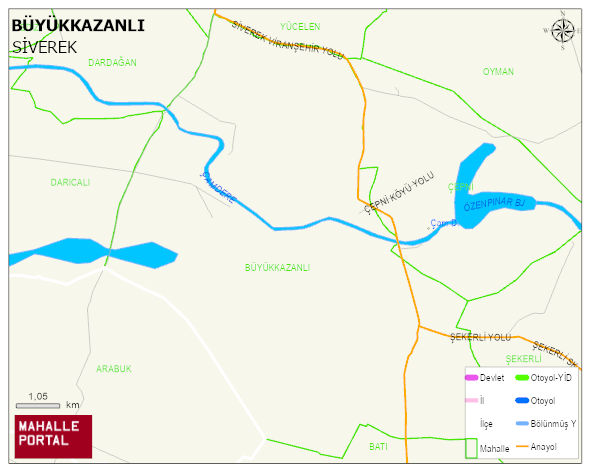 BÜYÜKKAZANLI Mahallesi Haritası | İnteraktif Köy ve Mahalle Sınırları